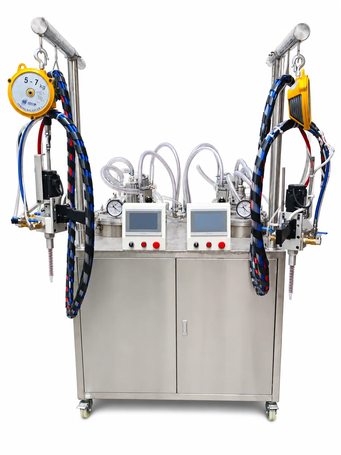 Four-bucket liquid silicone machine